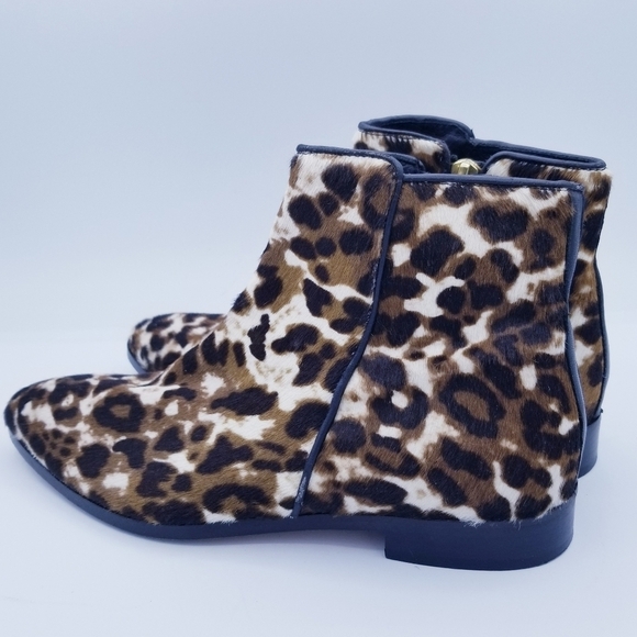 J. Crew Calf Hair and Leather Leopard Print Booties, size 6.5 - Picture 9 of 16